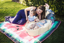 Load image into Gallery viewer, Roll over image to zoom in      JJ Cole - All-Purpose Outdoor Baby Blanket, Lightweight and water-resistant, Watermelon, 5&#39; X 5&#39;
