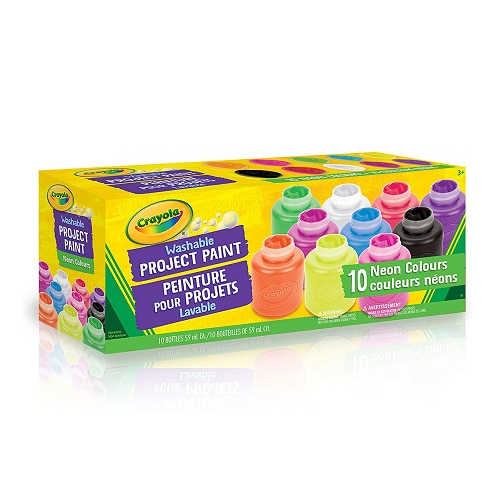 Crayola 54-1215 Washable Neon Paint, School, Craft, Painting and Art Supplies, Kids