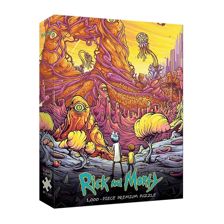 USAOPOLY Rick & Morty “Into The Rickverse” 1000Piece Premium Puzzle | Rick Morty Adult Swim TV Show Jigsaw Puzzle