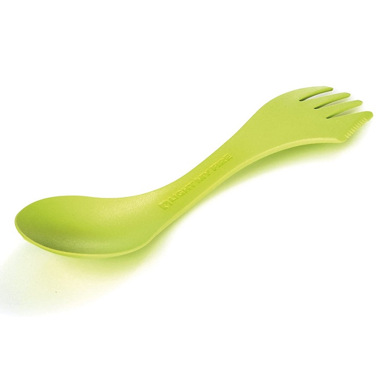 Light My Fire Original BPA-Free Tritan Spork Green with Full-Sized Spoon, Fork and Serrated Knife Edge